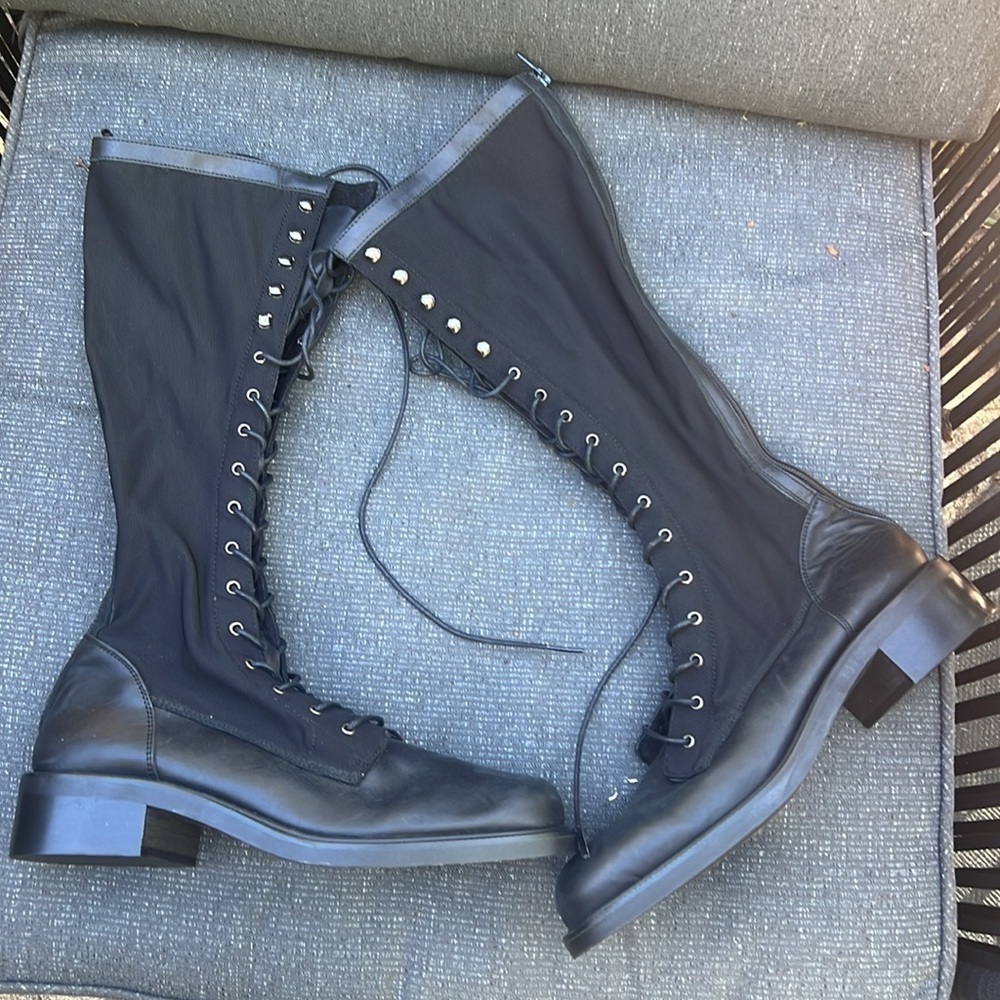 HOST PICK 🥳 New Free People Trickum Tall Boot Leather Black EU 40. US 9 /9.5 - Picture 3 of 13